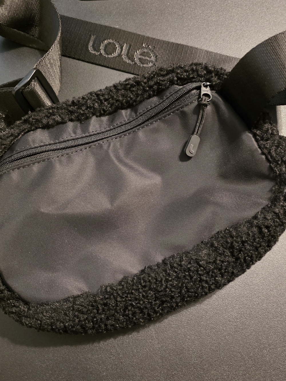 Lole Black Sherpa Belt Bag